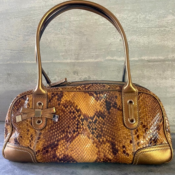 Gucci Python Bowler Purse NWT - Picture 2 of 16